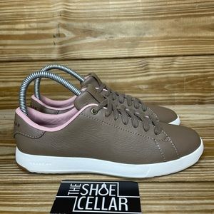 Cole Haan Women’s 6 Sneakers Grandpro Tennis Tan Leather Lace Up Shoes